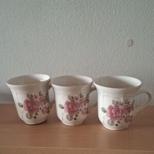 1970's Gibson Roseland Mugs - Set of 3